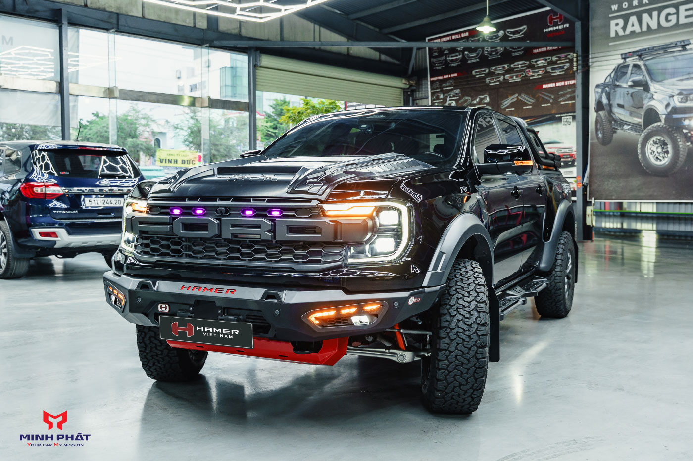 Cản Trước Hamer Atlas Series AM111 giúp nâng tầm giao diện cho Ford Ranger Raptor Next Gen 2023+