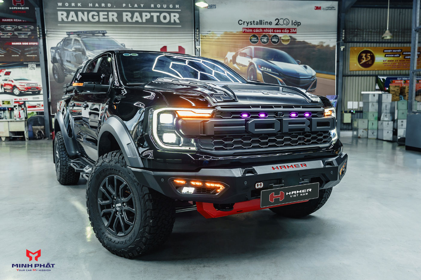 Cản Trước Hamer Atlas Series AM111 giúp nâng tầm giao diện cho Ford Ranger Raptor Next Gen 2023+