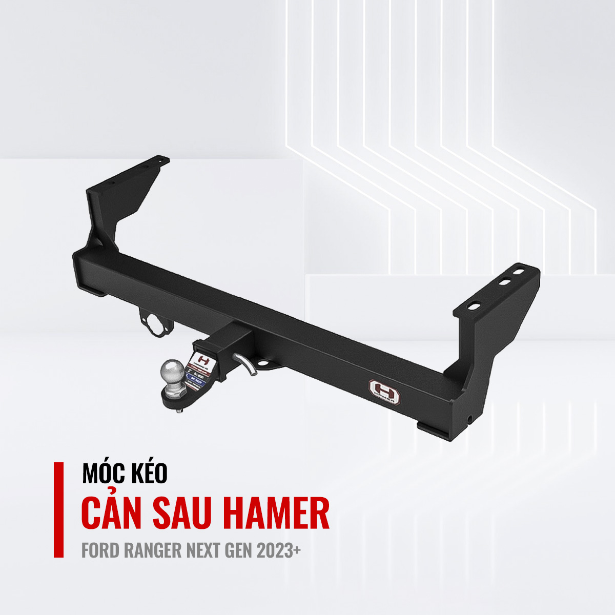 Móc Kéo Cản Sau Hamer Cho Ford Ranger Next Gen 2023+