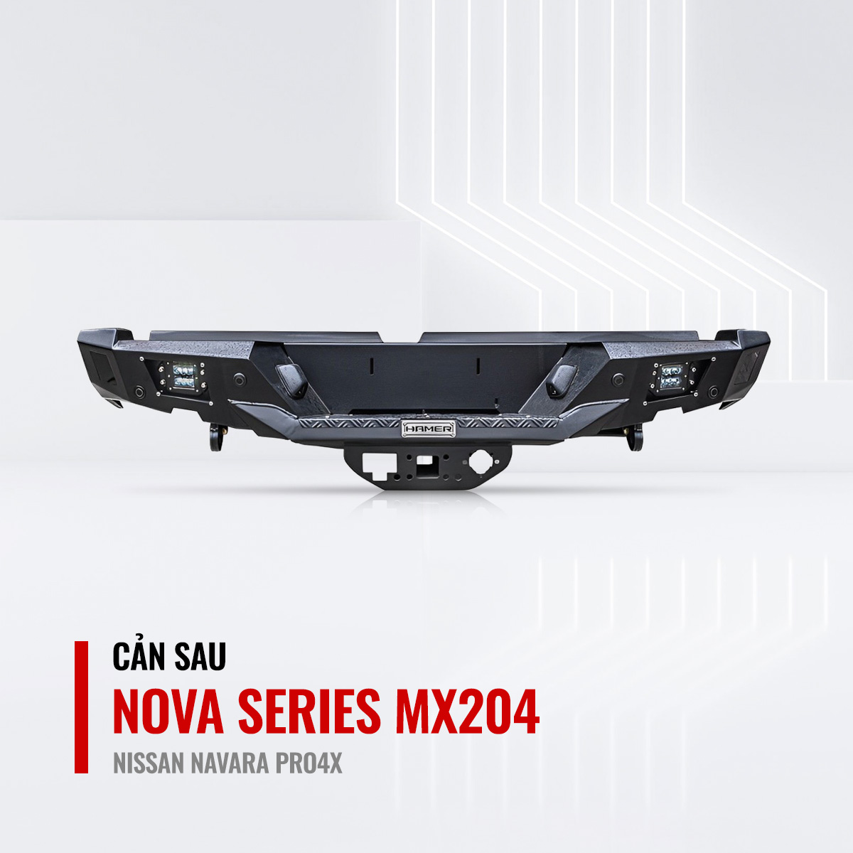 Cản Sau Hamer Nova Series MX204 Cho Nissan Navara Pro4X