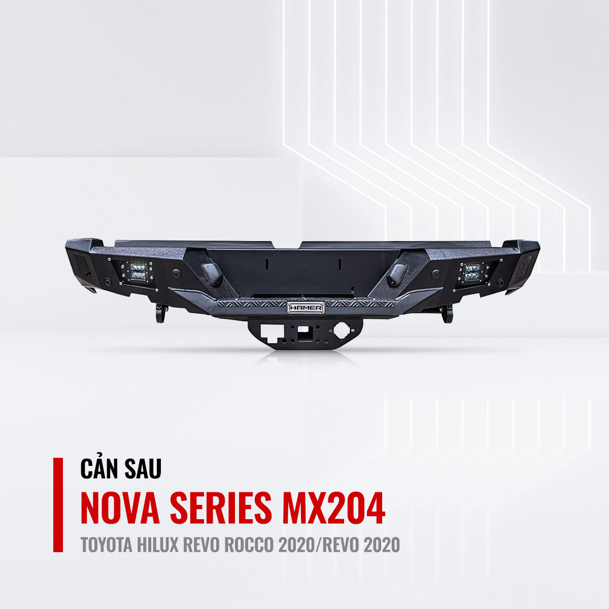 Cản Sau Hamer Nova Series MX204 Cho Toyota Hilux Revo Rocco 2020/Revo 2020