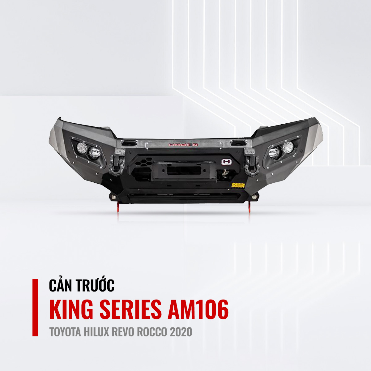 Cản Trước Hamer King Series AM106 Cho Toyota Hilux Revo Rocco 2020