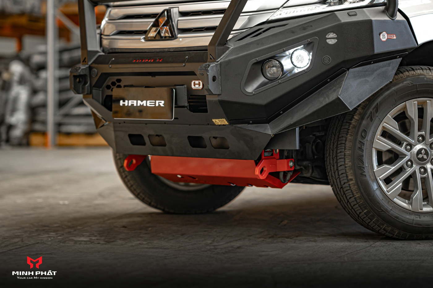 Giáp Gầm 3 Tấm Hamer Cho Mitsubishi Pajero 2020+ - Ảnh 3