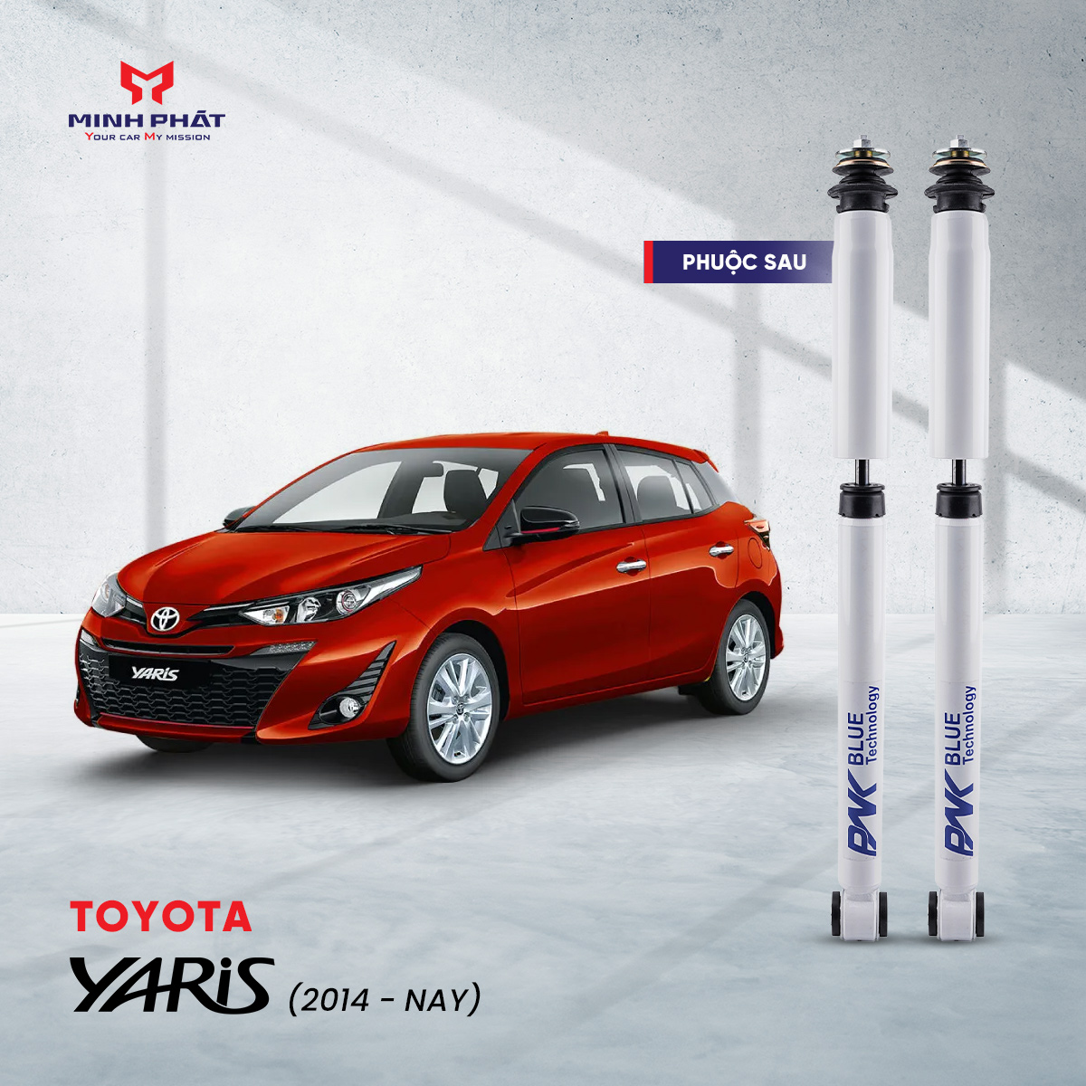 Phuộc giảm xóc PNK cho Toyota Yaris