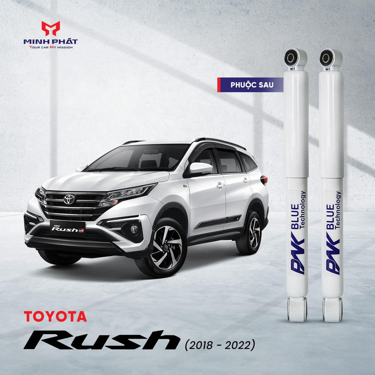 Phuộc giảm xóc PNK cho Toyota Rush