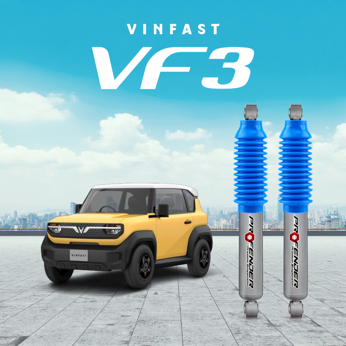 Phuộc giảm xóc hiệu suất cao Profender cho Vinfast VF 3