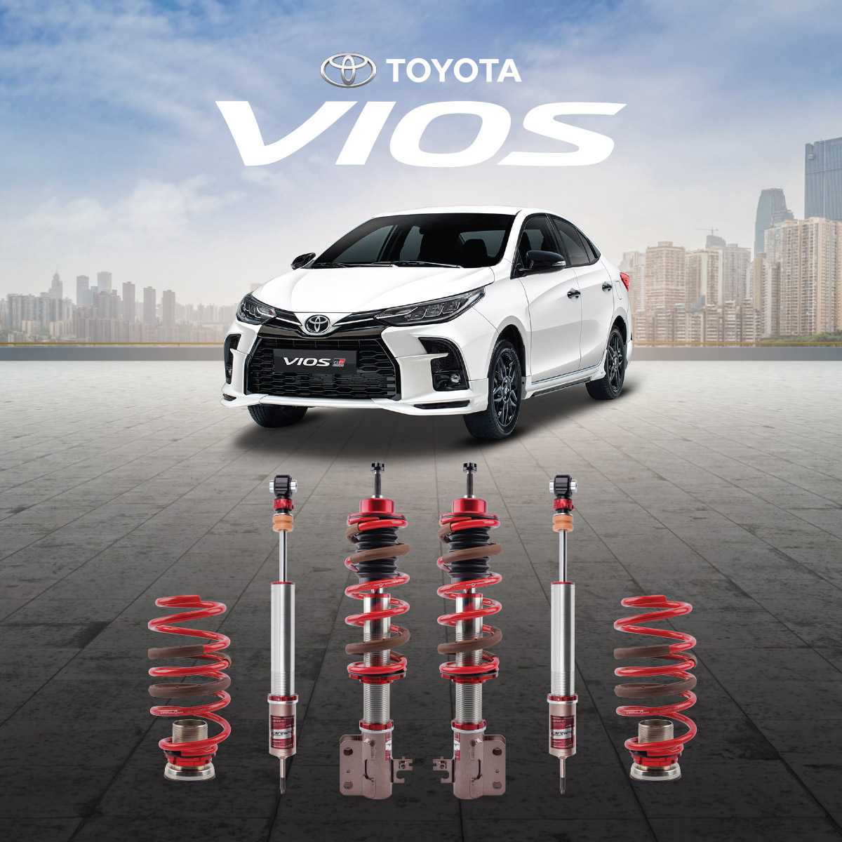Phuộc giảm xóc Profender Drift cho Toyota Vios