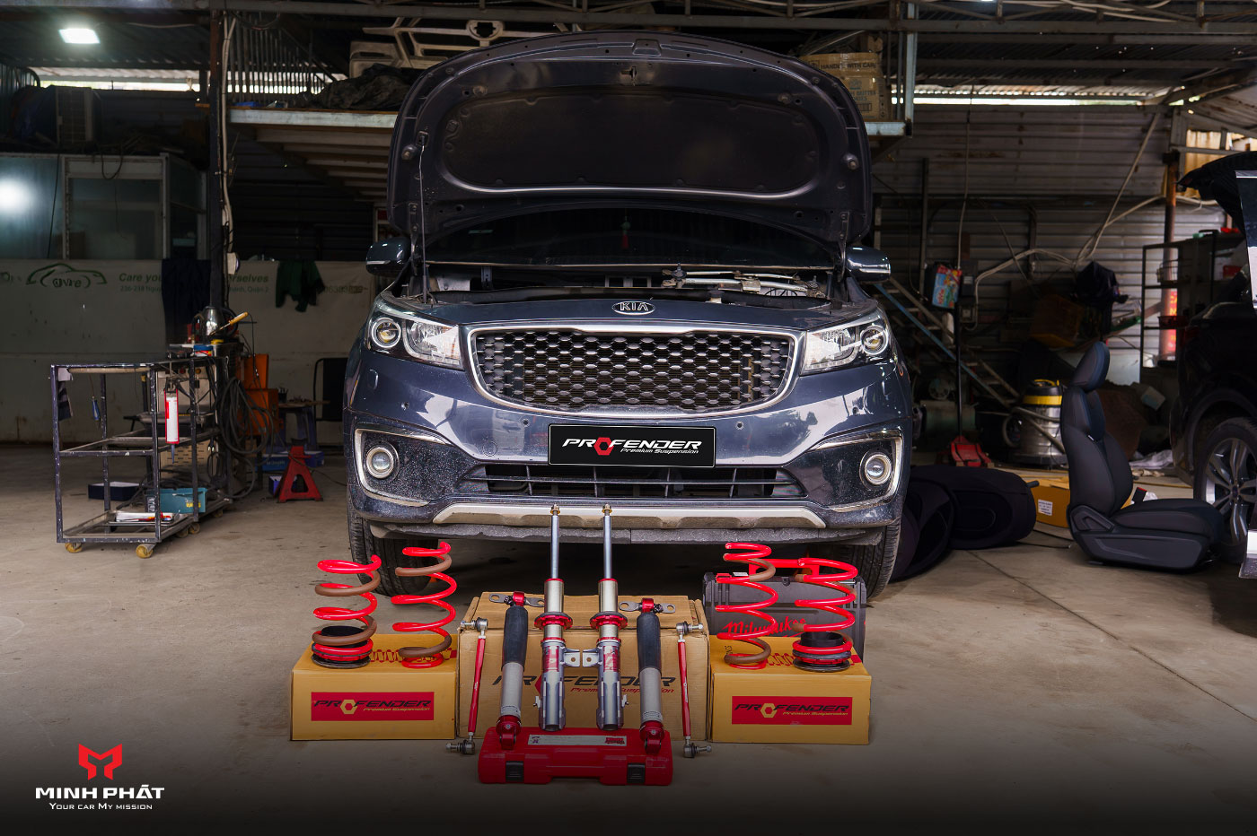 Phuộc giảm xóc Profender FITZ cho Kia Sedona