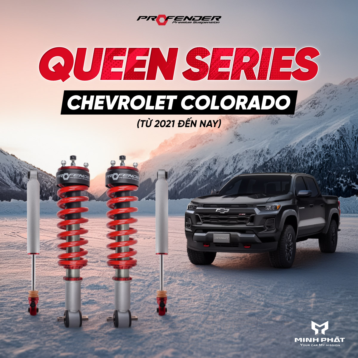 Phuộc Giảm Xóc Profender Queen Series Cho Chevrolet Colorado