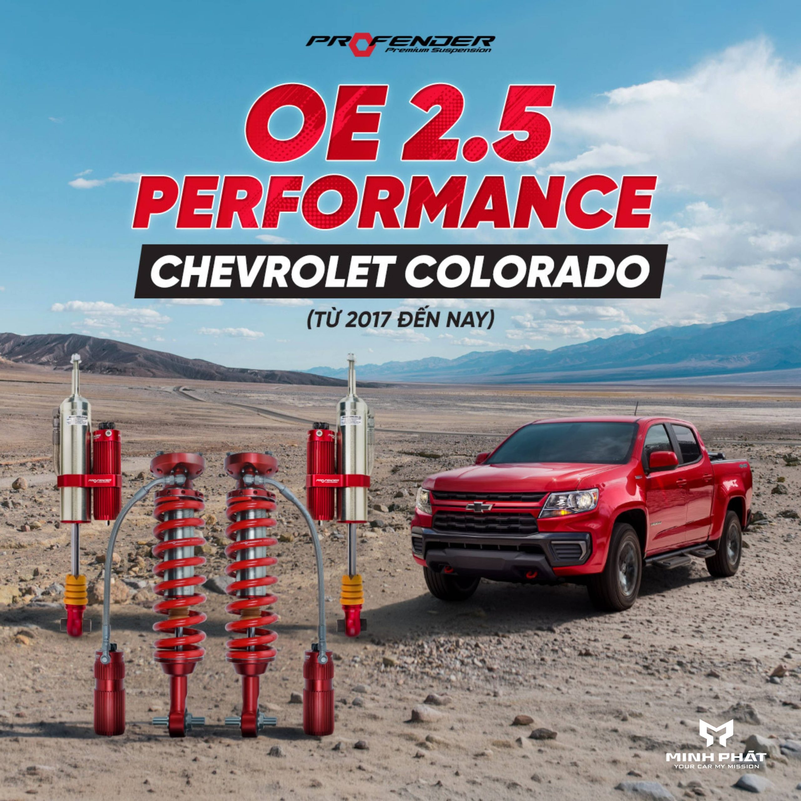 Phuộc giảm xóc Profender OE 2.5 Performance cho Chevrolet Colorado