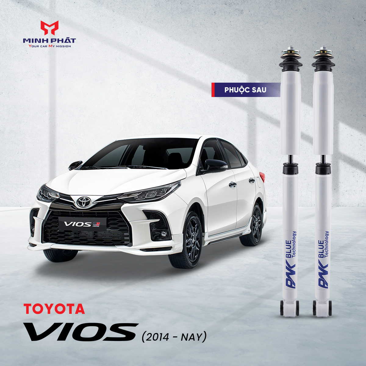 Phuộc giảm xóc PNK cho Toyota Vios, giải pháp hoàn hảo giúp xe ổn định và vững vàng hơn